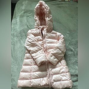 Moncler Light Pink Puffer Hooded Kids Coat
